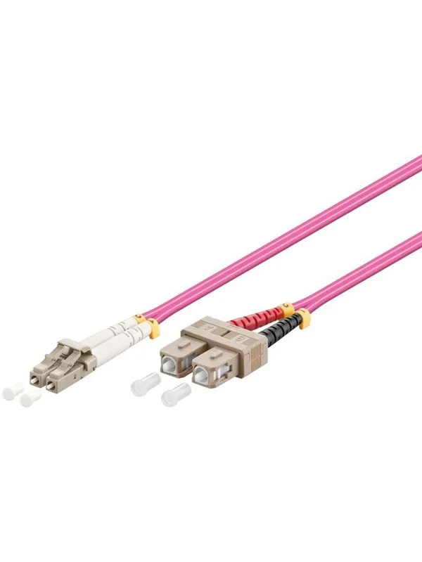 Pro Fiber Optical LC - SC OM4 - 3m - Rød - 3m