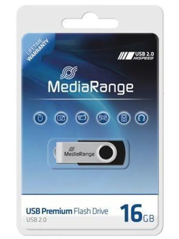 DeLOCK MediaRange USB 2.0 Premium Flash Drive 16GB - 16GB - Minnepenn