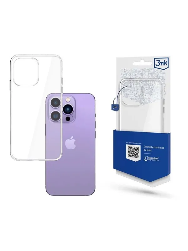 3mk iPhone 14 Pro silicone case from the  Clear Case series - transparent