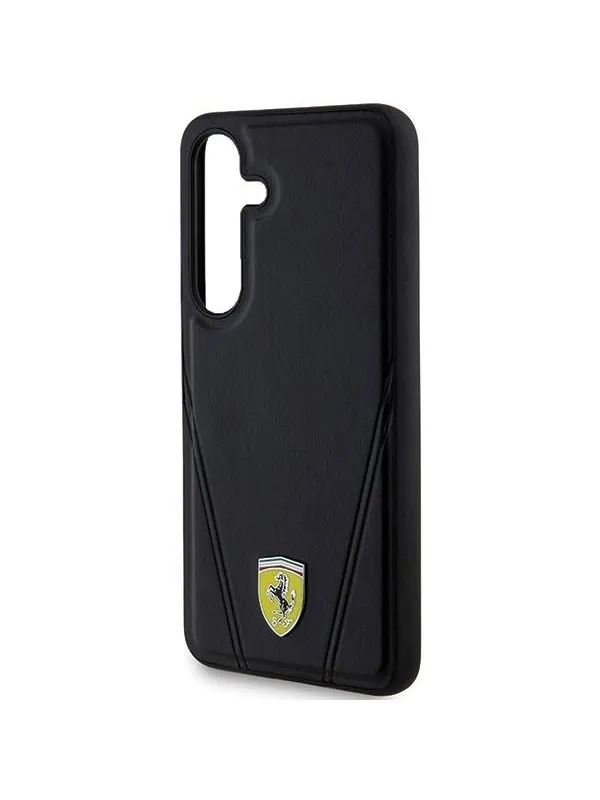 Ferrari Hot Stamp V Lines MagSafe Case for Samsung Galaxy S24+ - Black