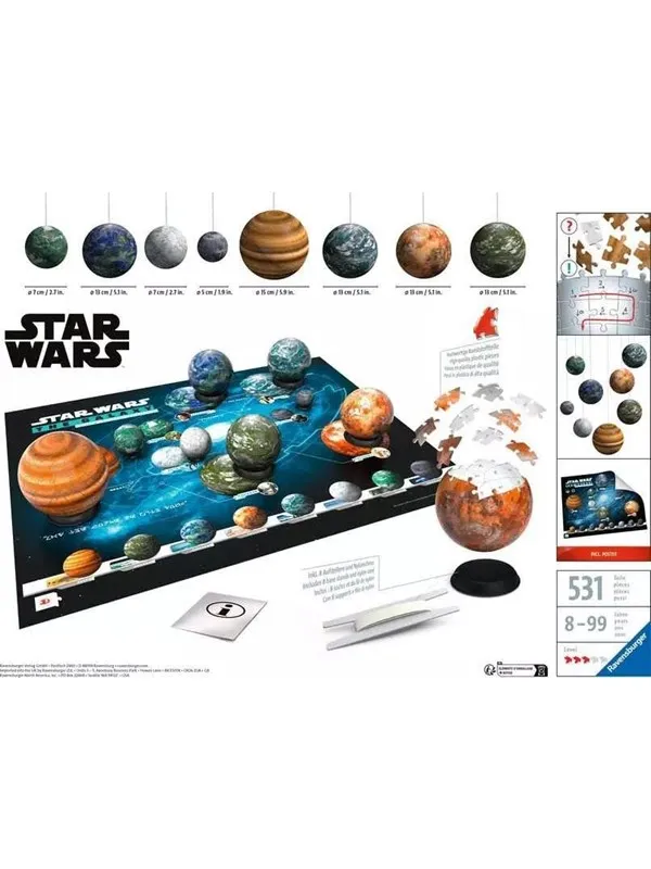 Ravensburger 3D Puzzle Star Wars Planet Of The Galaxy 531st. 3D Puslespill
