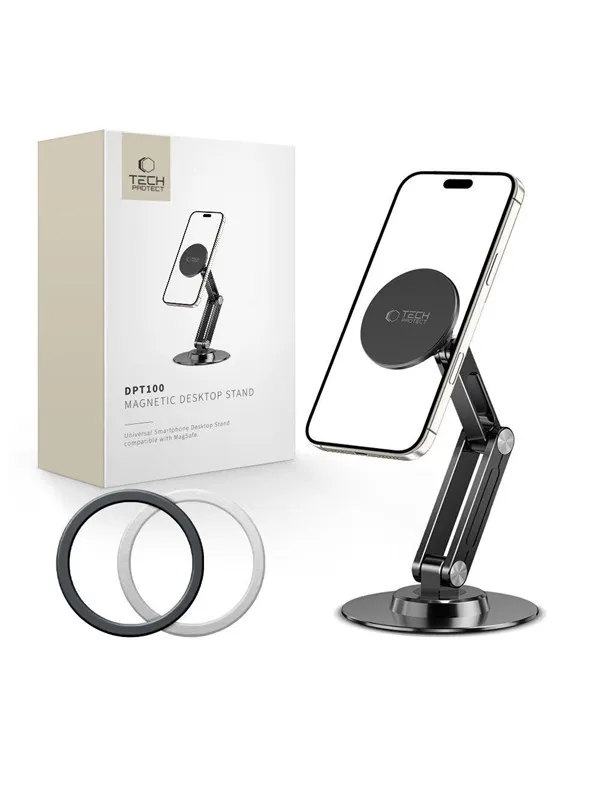 Tech-Protect DPT100 Magnetic MagSafe Desk Phone Holder - Black