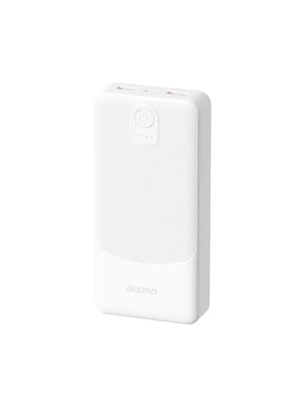 Dudao K10Pro Power Bank 2.4A 20000mAh 2 x USB-A - White Nødlader - Hvit - 20000 mAh