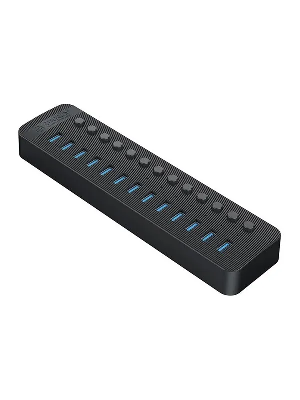 ORICO CT2U3-13AB 13x USB-A 3.0 Hub with Switches - Black USB-hub - USB 3.0 - 13 porter - Svart