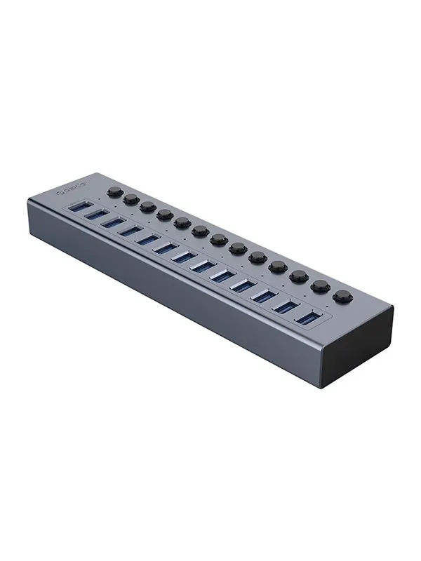 ORICO BT2U3-13AB Hub 13x USB-A 3.0 with switches - gray USB-hub - USB 3.0 - 13 porter - Grå