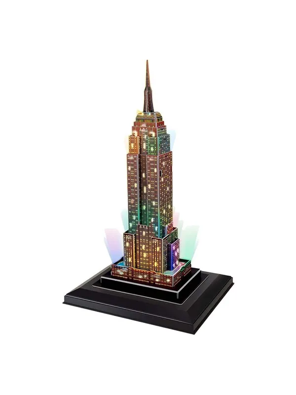 Cubic Fun 3D Puzzle Empire State Building with LED Lighting 3D Puslespill