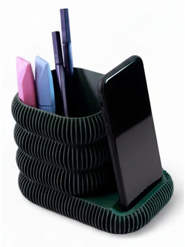 Simiu LAMEL - Mobile and Pencil Holder - Olive - 10cm high