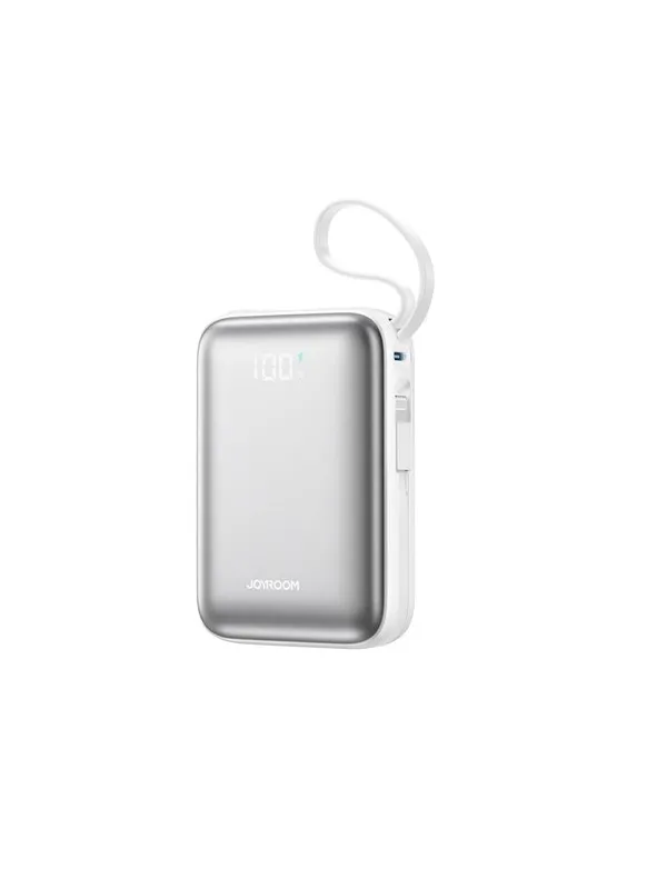 Joyroom JR-PBF29 20000mAh 22.5W Powerbank with Double Cable - White Nødlader - Hvit - 20000 mAh