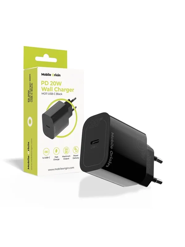 Mobile Origin PD20W Wall Charger MO11 black 1 USB-C