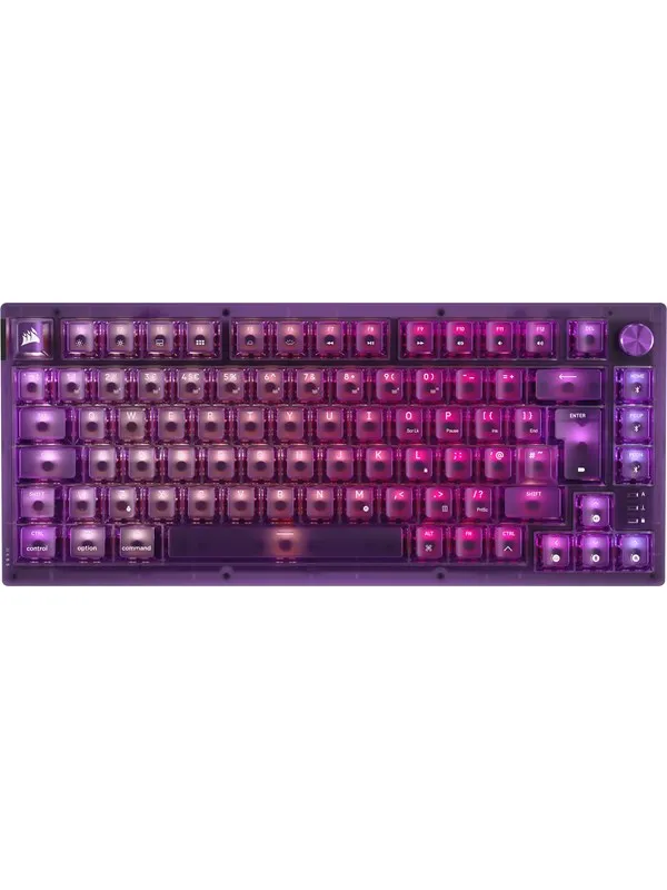 Corsair K65 Plus Wireless 75% - MLX Red - Atomic Purple - Gamingtastatur - Uten numpad - Nordisk - Lilla