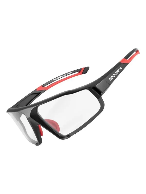 Rockbros SP216BK photochromic UV400 cycling glasses - black and red