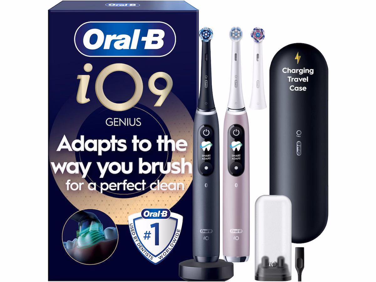 Oral-B Elektrisk tannbørste iO9 Duo Black Onyx/Rose Quartz + 1 Extra Refill