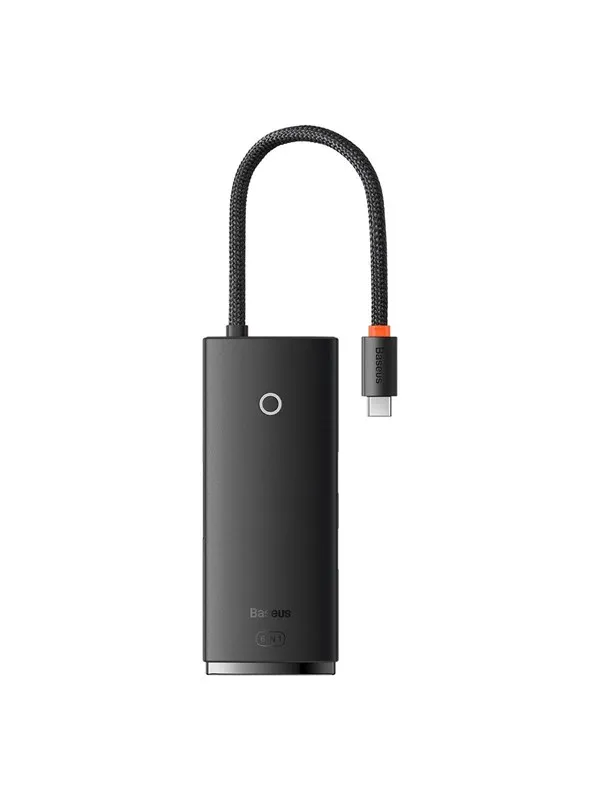 Baseus Lite Series multifunctional HUB USB Type C - 2 x USB 3.0 / USB Type C PD / HDMI 1.4 / SD / TF black (WKQX050101)