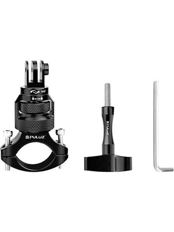 Puluz 360° Aluminum Steering Wheel Mount - Black