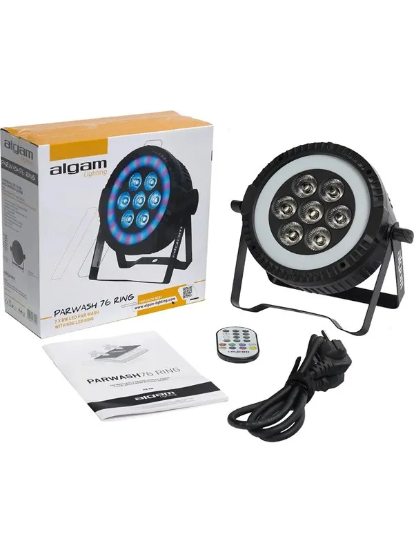 Algam Lighting 7 x 6W LED Par Wash med RGB LED-ring