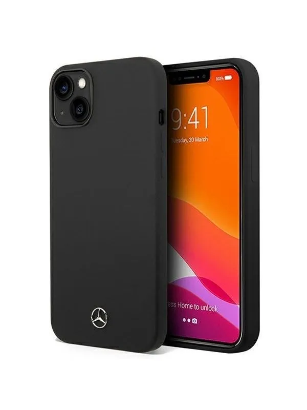 Mercedes Silicone Line MagSafe Case for iPhone 14 Plus - Black