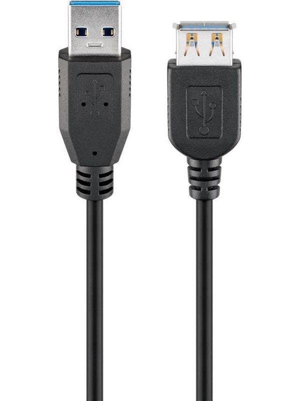 Pro USB-A <-> USB-A - 1.8m - Svart