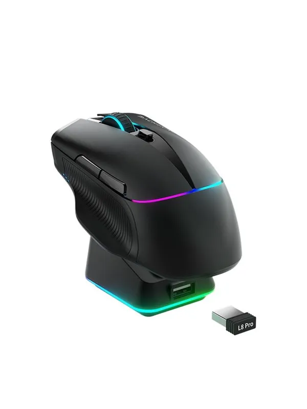 Machenike L8 Pro Wireless Gaming Mouse - Black - 7 - Svart