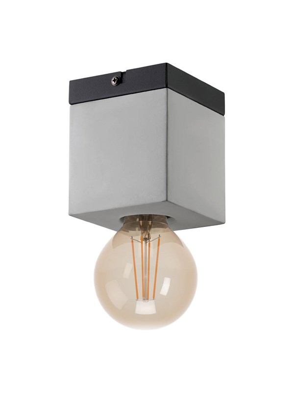 EGLO PRESTWICK 3 TAKLAMPE E27 BETONG/SVART