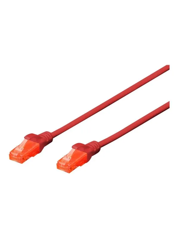 DIGITUS Professional patch cable - 25 cm - red - Rød - 0.25m