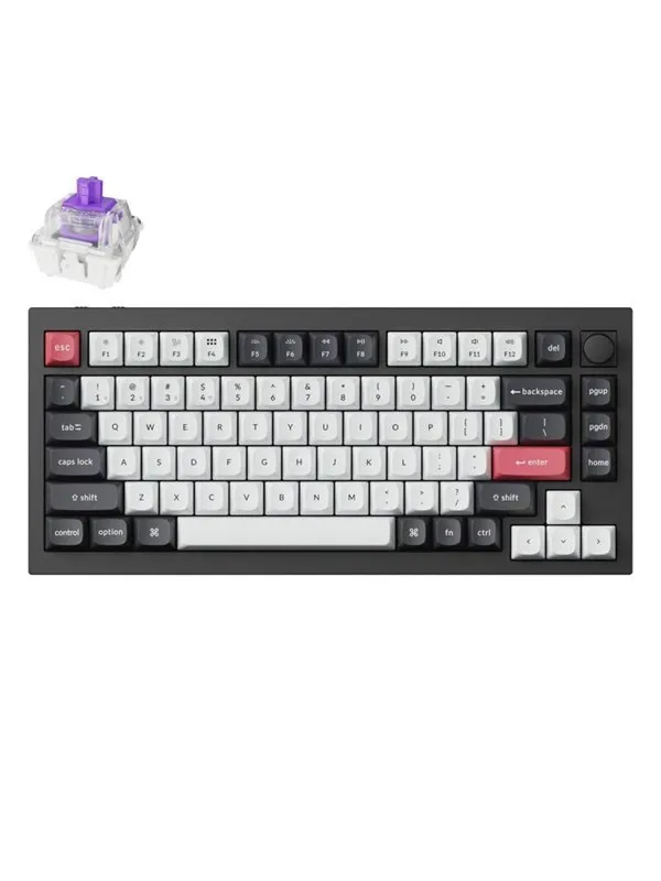Keychron Q1 HE Wireless Hall Effect Keyboard | Nebula Magnetic Switch | Black - Gamingtastatur - Engelsk - Svart