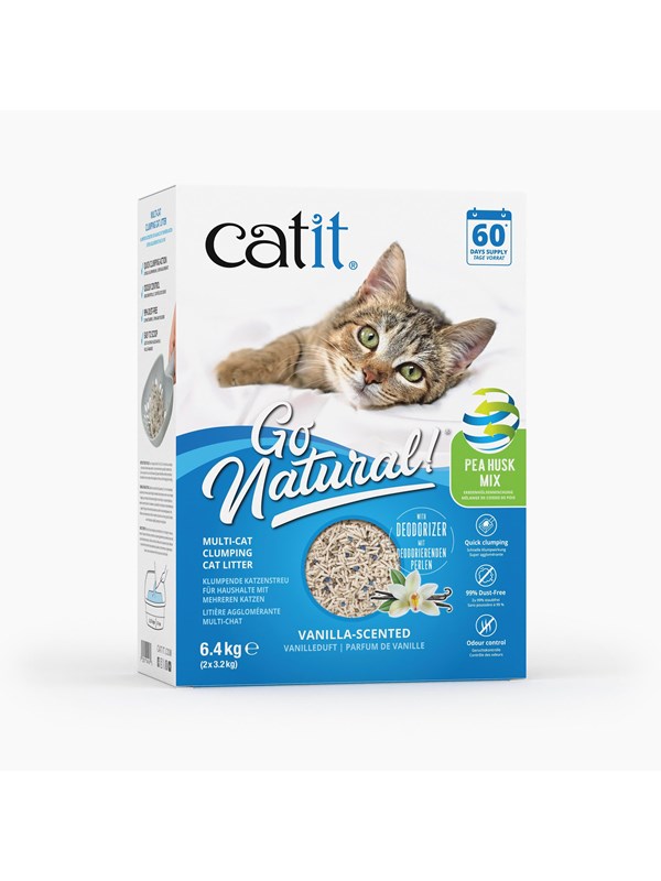 Catit - Pea Husk Multi-Cat Clumping Cat litter - 6.4 kg