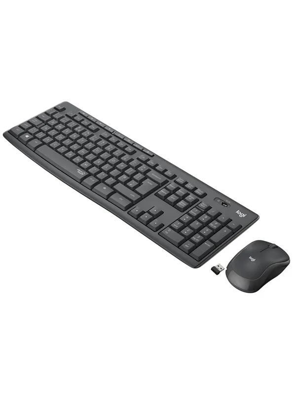 Logitech MK295 Silent Wireless Combo - Off White - US - Tastatur & Mussett - Engelsk (USA) - Sølv