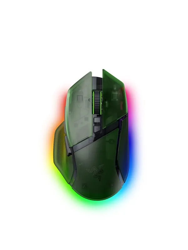 Razer Basilisk V3 Pro 35K Wireless (Phantom Green) - Gaming mus - Optisk - 11 - Grønn