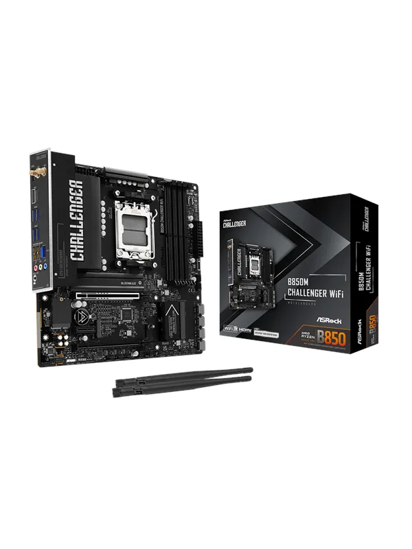 ASRock B850M Challenger WiFi - motherboard - micro ATX - Socket AM5 - AMD B850 Hovedkort - AMD B850 - AMD AM5 socket - DDR5 RAM - Micro-ATX