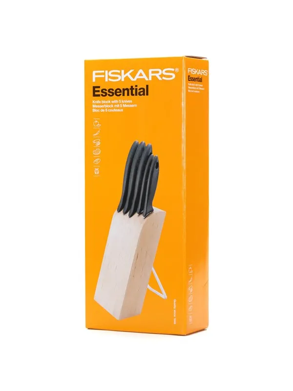Fiskars Essential Knife block and knives set