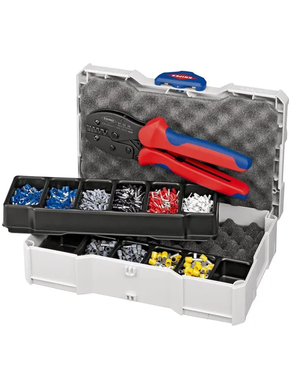 KNIPEX Press-sortimenter, for endehylser med plastkrage