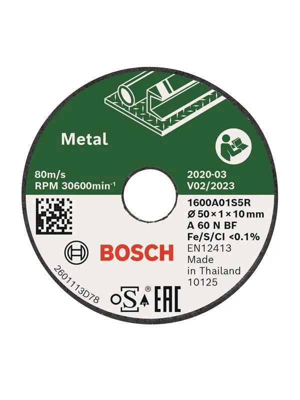 Bosch Expert for Inox kappeskive rett 50 mm, pakke med 3 deler 50x10mm