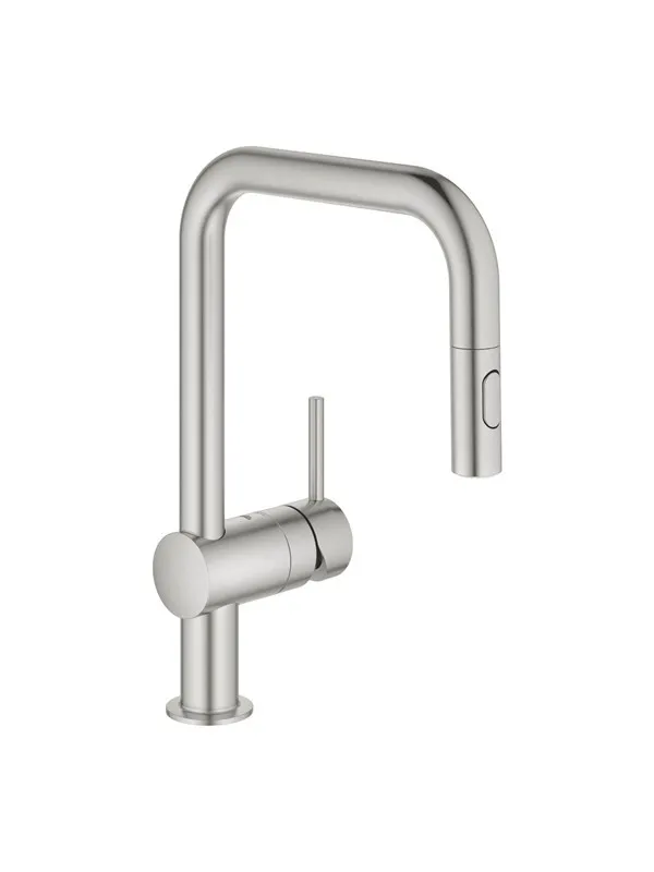 Grohe Minta Kitchen faucet with pull-out U-spout Supersteel