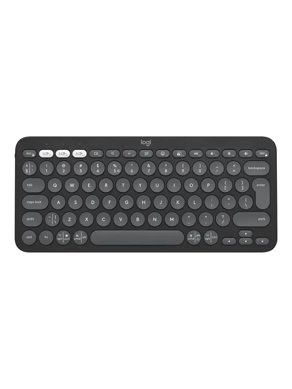 Logitech Pebble Keys 2 K380s Wireless Keyboard - Tonal Graphite - Tastatur - Universal - Svart