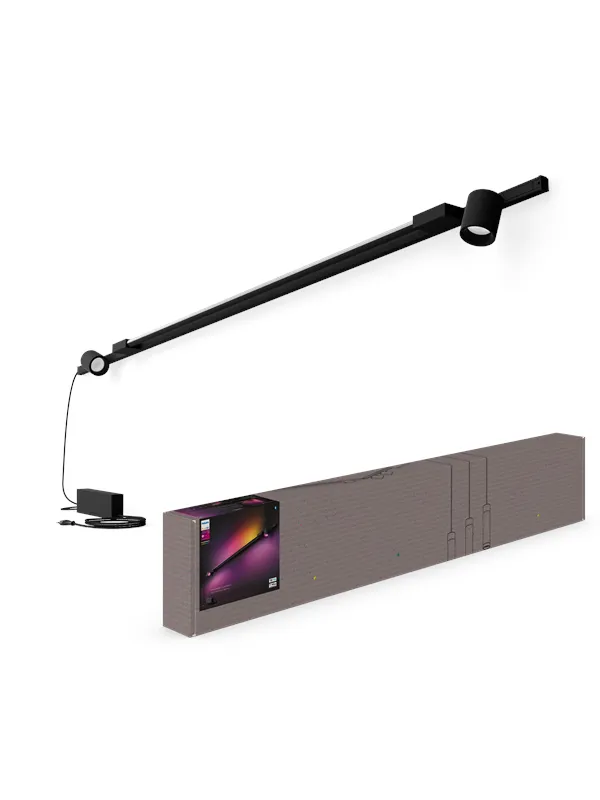 Philips Hue Perifo Wall Set - 2 Cylinder Spots + Light tube - Black