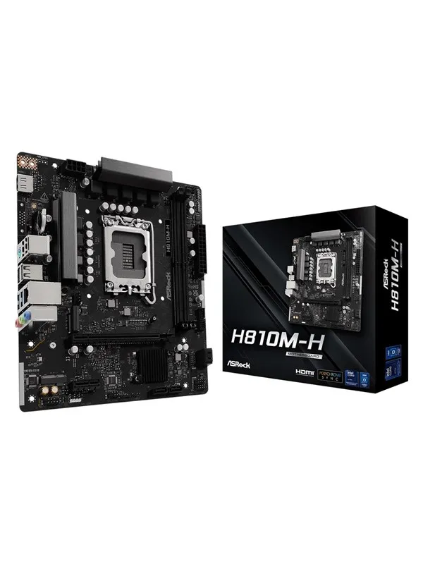 ASRock H810M-H Hovedkort - Intel H810 - Intel LGA1851 socket - DDR5 RAM - Micro-ATX