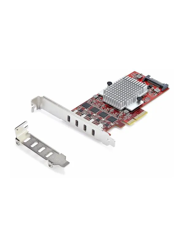 StarTech.com 4-Port USB Type-C PCIe Card USB-C 10Gb 4x Controllers TAA - USB adapter - PCIe 3.0 x4 - USB-C 3.2 Gen 2 x 4 - TAA Compliant