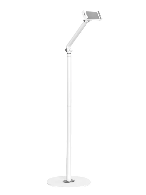 Deltaco Universal floor stand with adjustable arm tablets and phones from 4.7 to 12.9" white