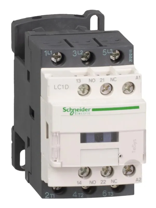 Schneider Electric Tesys d contactor lc1d18b7 3p 18a ac-3 7.5kw@400v 1no+1nc aux contact 24v 50/60hz ac coil