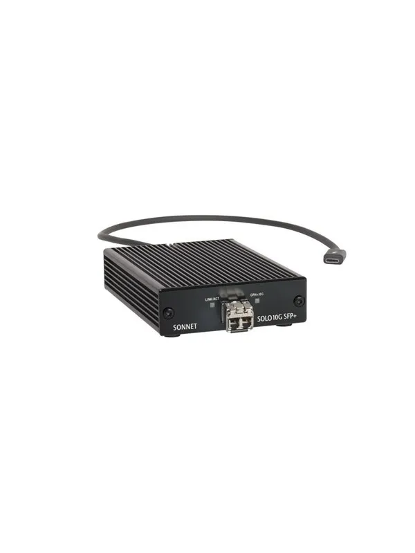 Sonnettech Solo10G SFP+ 10 Gigabit Ethernet Thunderbolt Adapter with Short-range SFP+ Transceiver