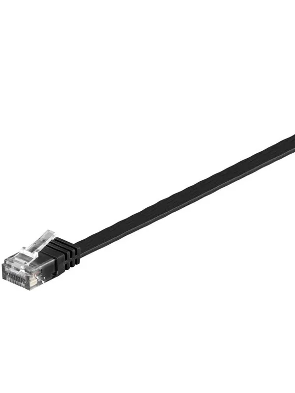 Pro LAN CAT 6 UTP Flat - Svart - 0.5m