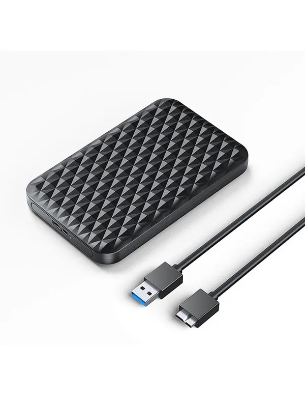 ORICO 2520U3-V1 2.5" HDD/SSD USB Micro-B 5Gb/s Disk Drive - Black - 6TB - Harddisk - 2520U3-V1-BK-EP