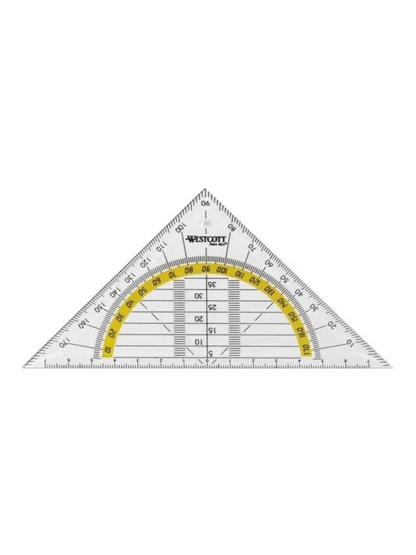 Quantore Westcott Geodriehoek 140mm transparent