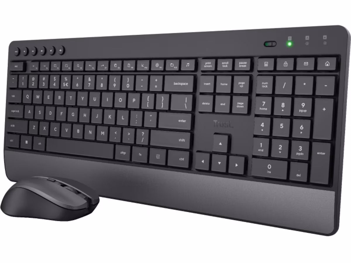 Trust TKM-450 trådløst tastatur og mus ECO (sort)