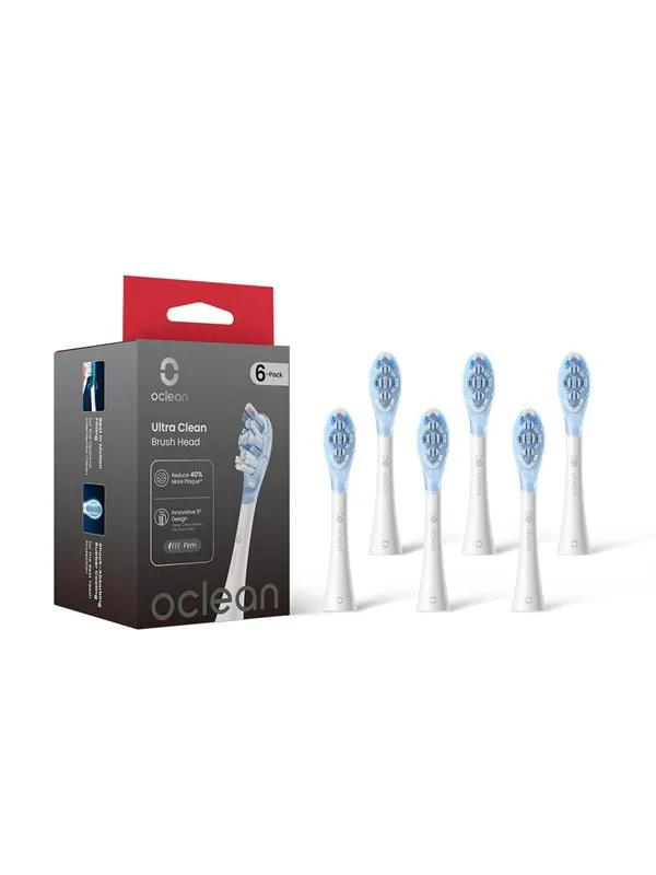 Oclean Børstehoder Brush Head Ultra Clean 6 Pack White
