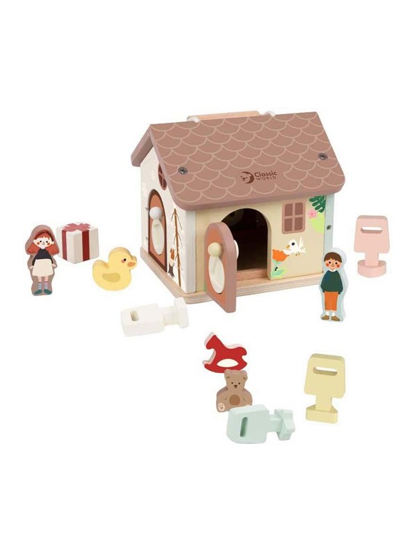 Classic World Wooden Lock House - 11-piece.