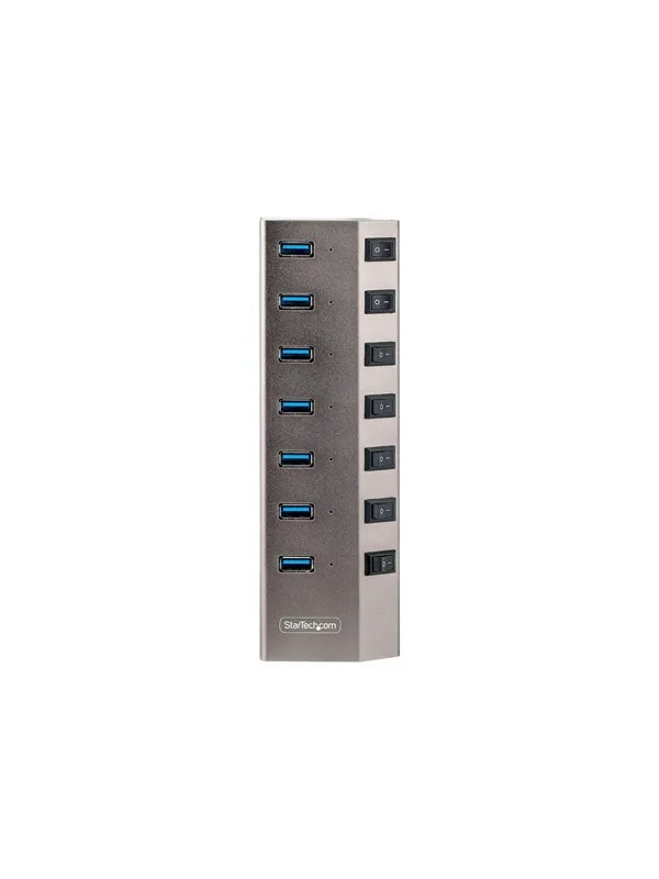 StarTech.com 5G7AIBS-USB-HUB-EU USB-hub - USB 3.2 - 7 porter - Grå