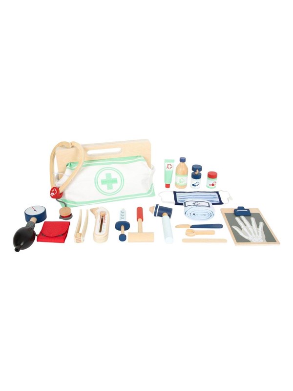 Small Foot - Doctor's Bag with Wooden Doctor Accessories 18 pcs.