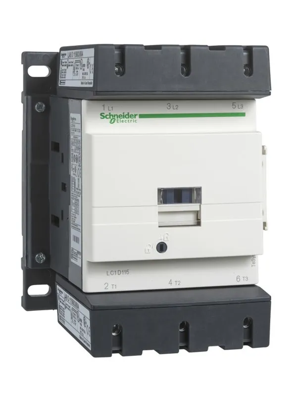 Schneider Electric Tesys d contactor lc1d115p7 3p 115a ac-3 55kw@400v 1no+1nc aux contact 230v 50/60hz ac coil