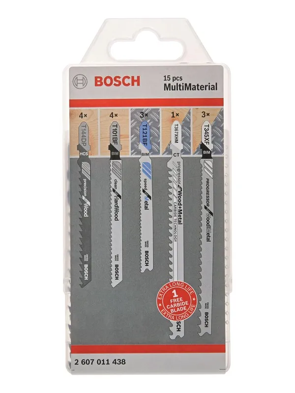 Bosch JSB 15-deles Multi Material-pakke